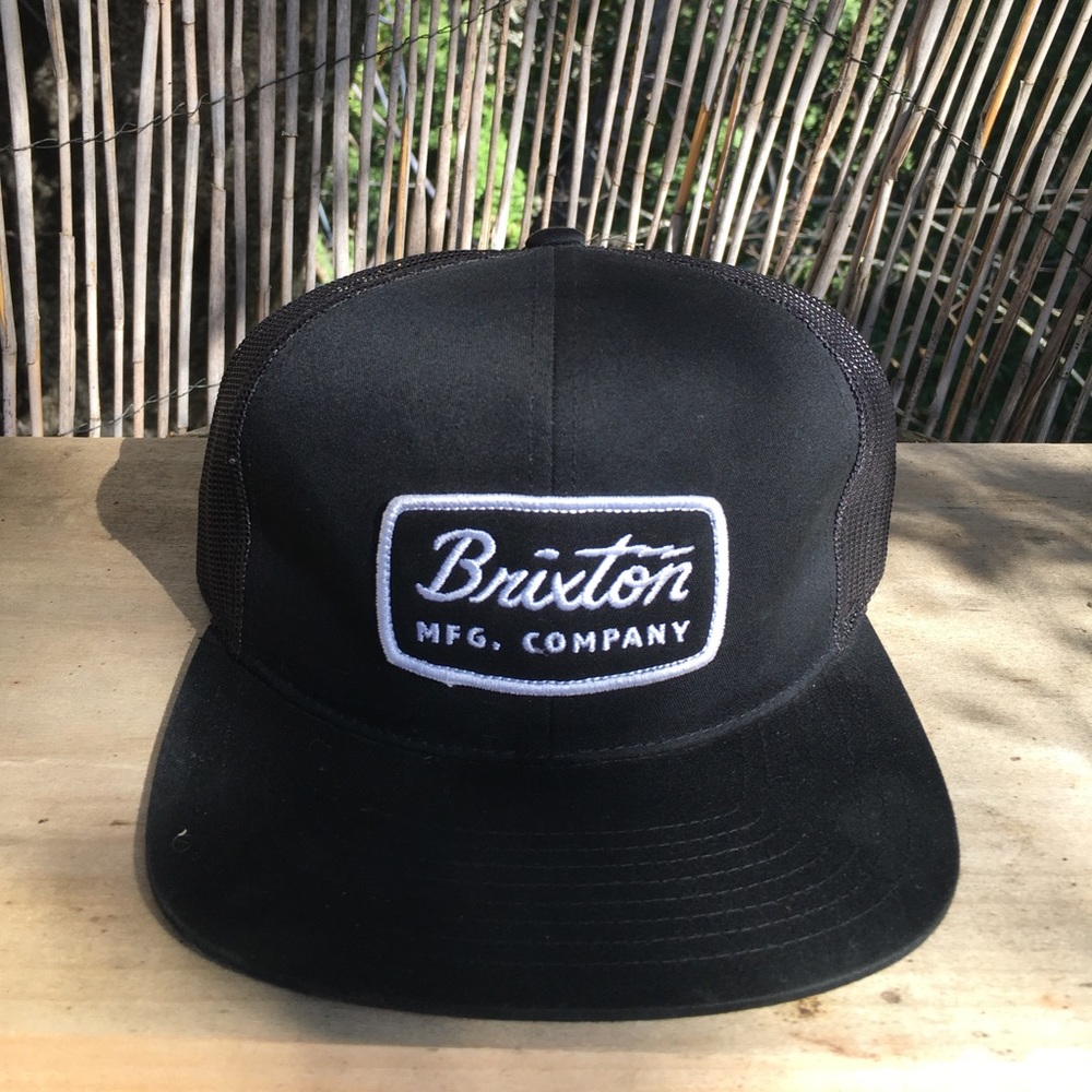 Brixton MFG Flat Billed Trucker Hat.
